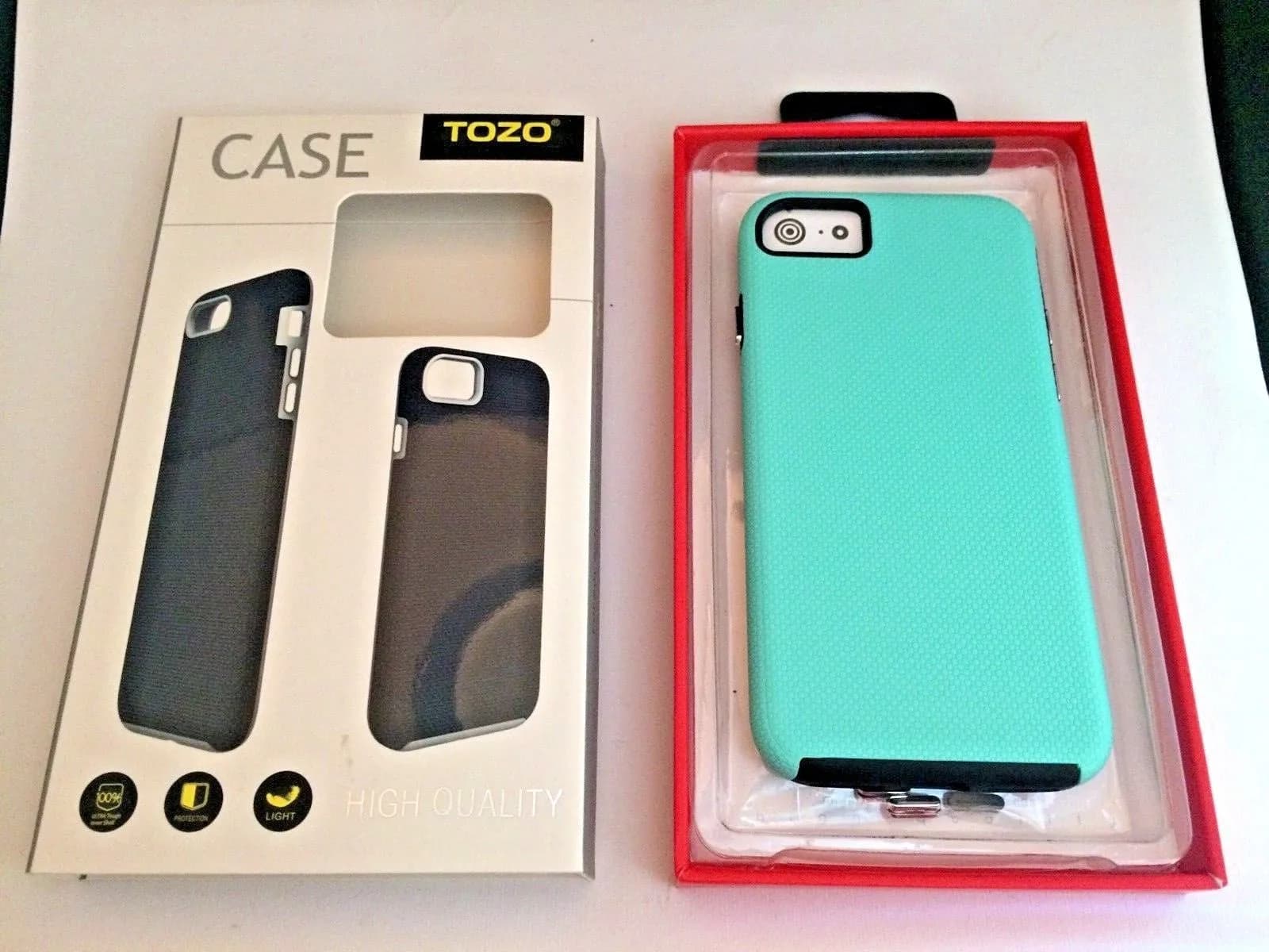 iPhone 6s/6/7/8 ARMOR GREEN Protective TOZO Case Aqua Anti-Slip ULTRA THIN