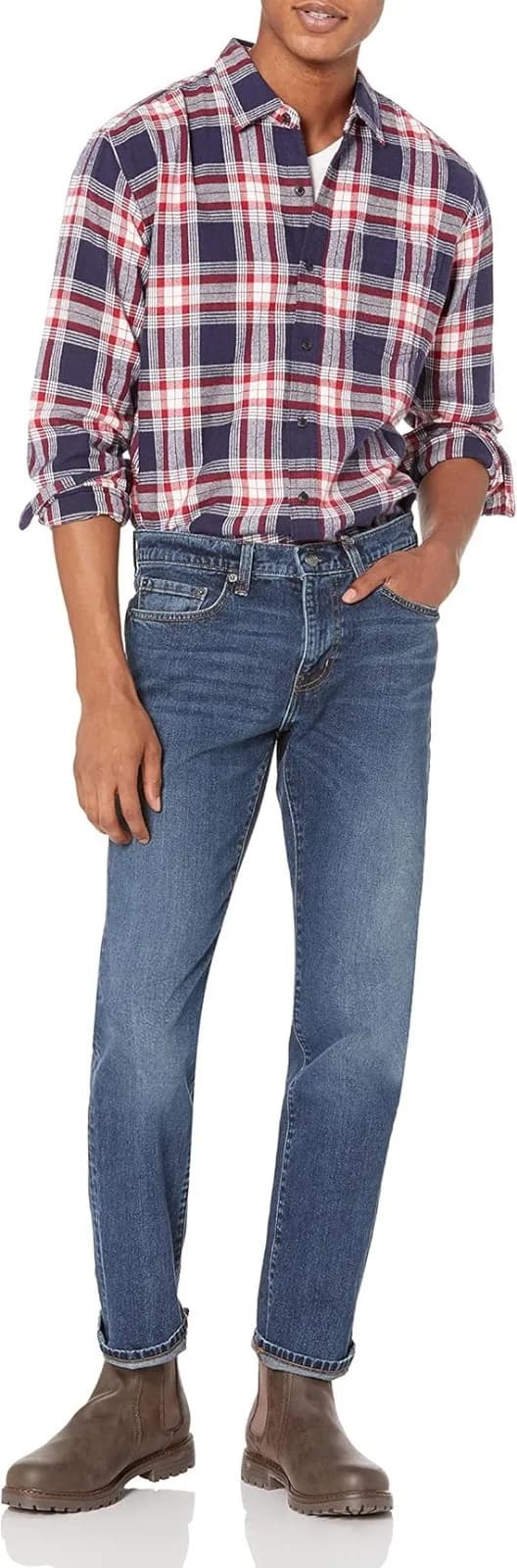 Amazon Essentials Men's Slim-Fit Jeans Medium Wash 36W 28L