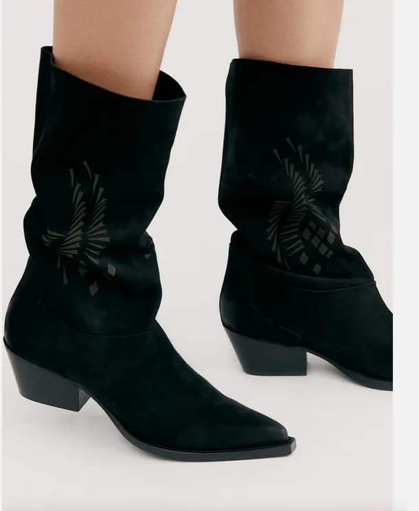 Free People Moon and Back Black Western Boots EU 37 & 38 SIZE RRP $268
