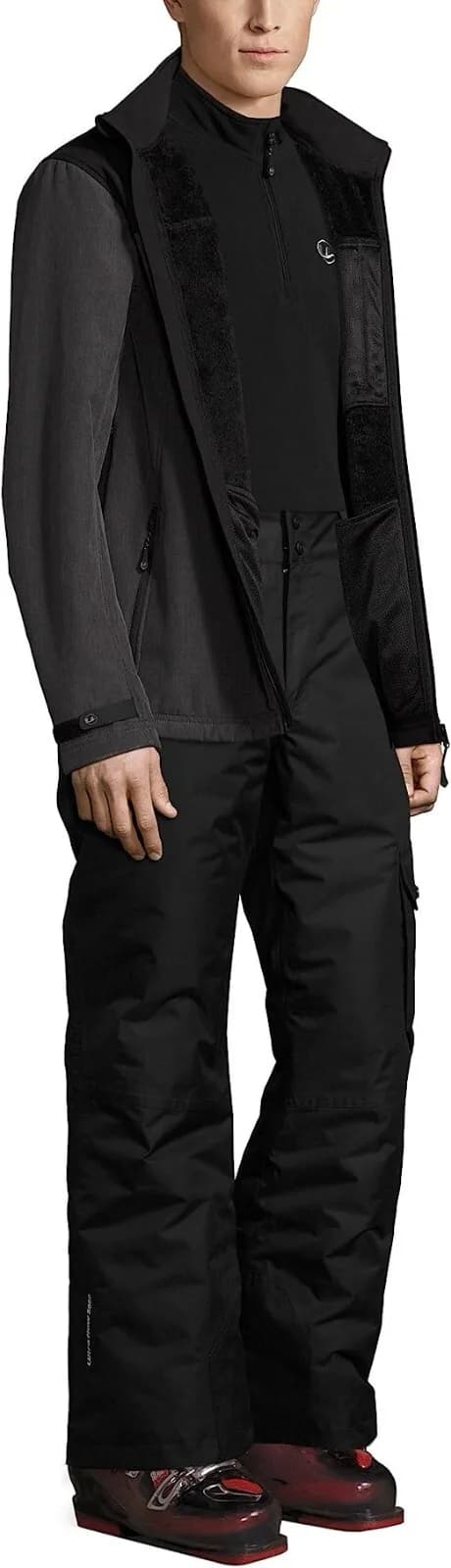 Ultrasport Men's Advanced Cargo Ski Pants Black