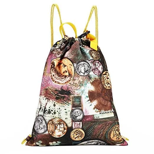 BISTAR GALAXY Drawstring Sports Backpack Bag Gymsack with Flexible Handle New