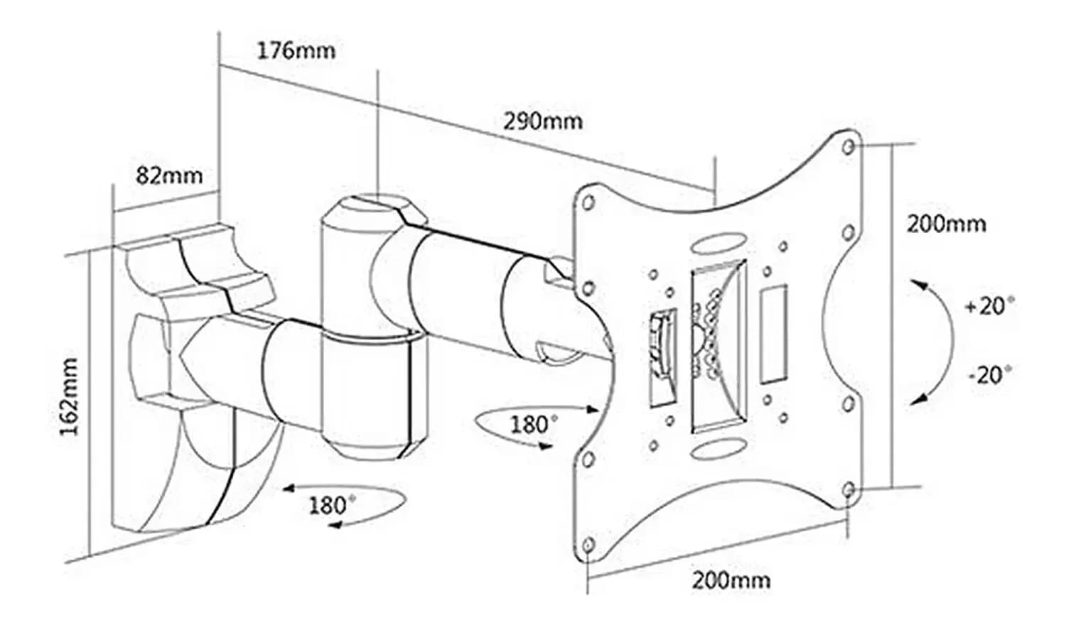TV Wall Bracket Mount Swivel & tilt Up To 42 Inch 32" 27" 40" 43" 23"