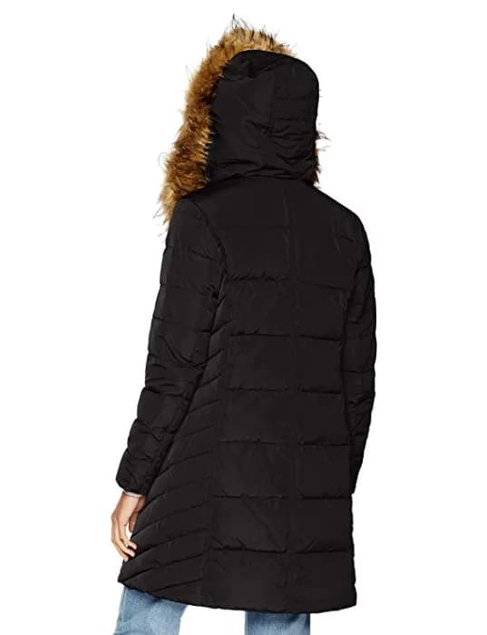 WOMEN’S COLE HAAN WINTER AUTUMN FEATHER & DOWN PUFFER JACKET WITH HOOD BLACK