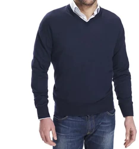 Chess London Men's Malden Navy 100% Cashmere Jumper Cardigan
