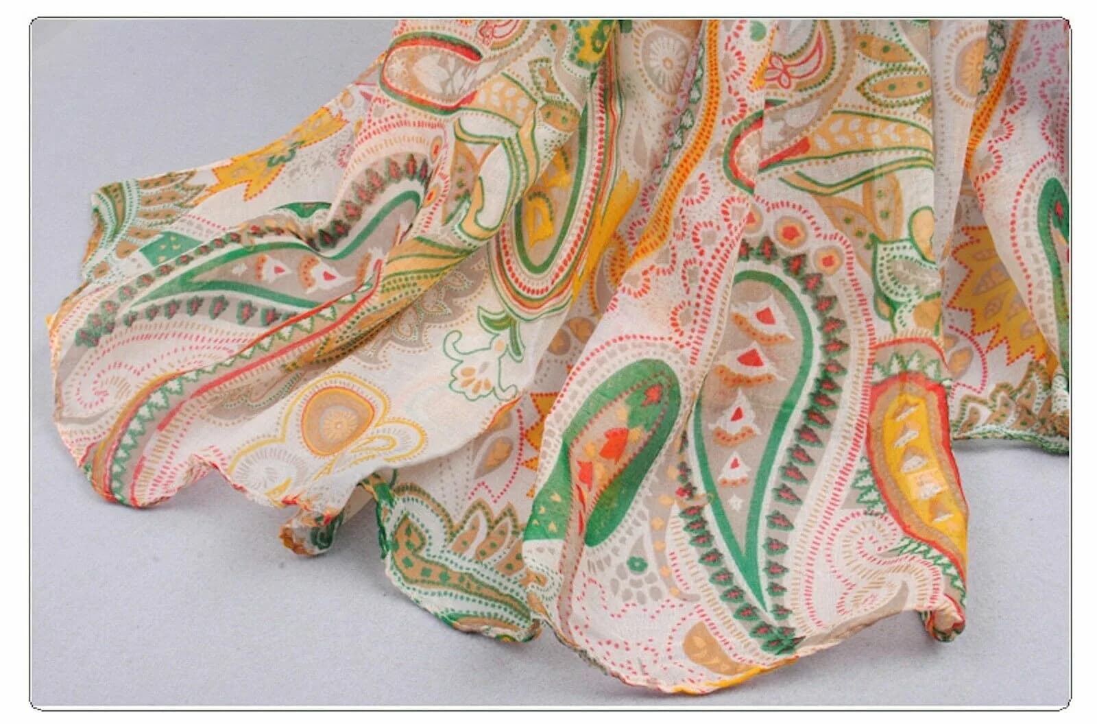 CJ Apparel Women's Brown & Green Multi Color Pashmina Shawl Scarf Wrap