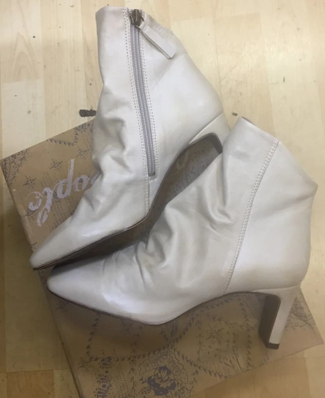 Free People Women's Leather Cybill Heel Boots EU 37 UK 4