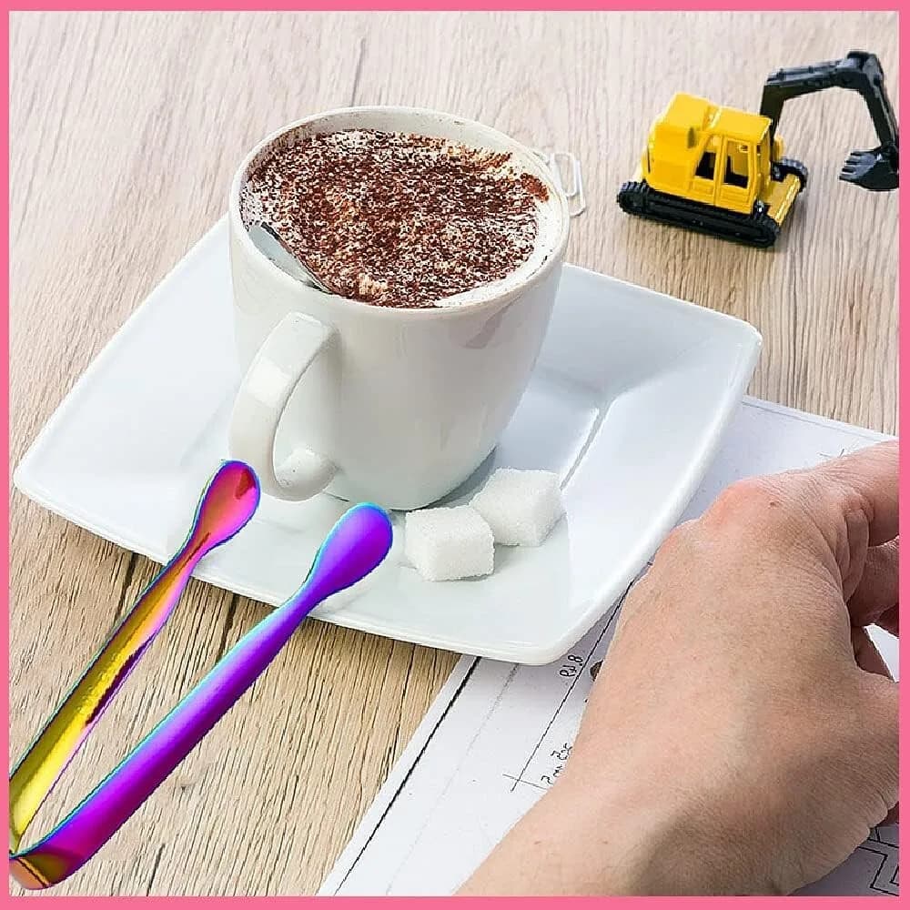 6 Pcs Ice Sugar Tongs,Multicolour U Shaped Ice Tongs Stainless Steel Candy Tongs