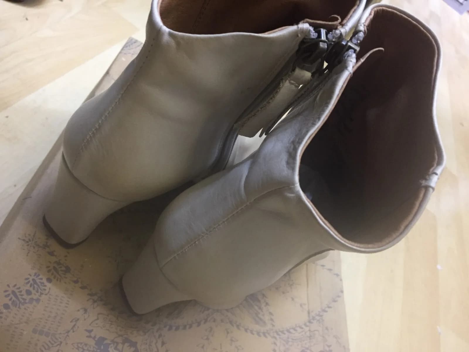 Free People Women's Leather Cybill Heel Boots EU 37 UK 4