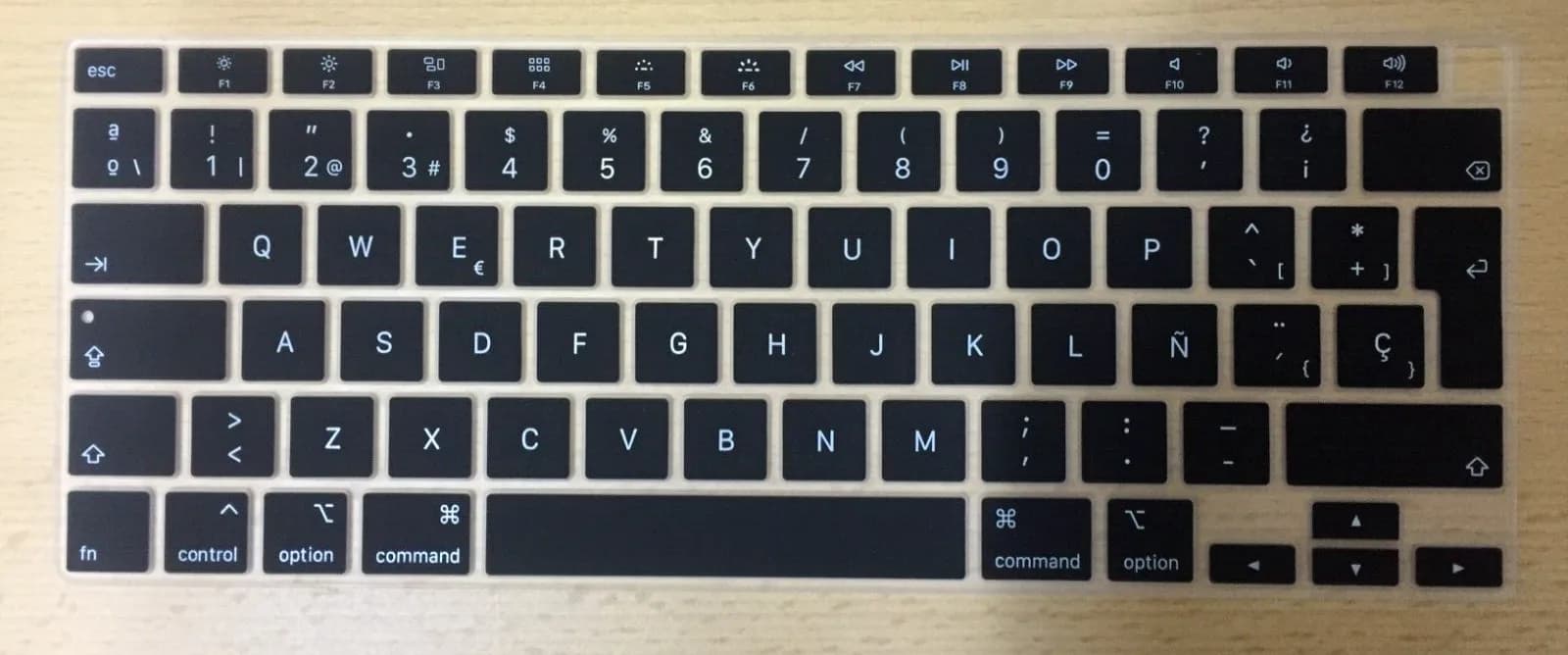 Spanish ESP Language Silicone Keyboard Cover For MacBook Air 13" 2020 A2179 A233