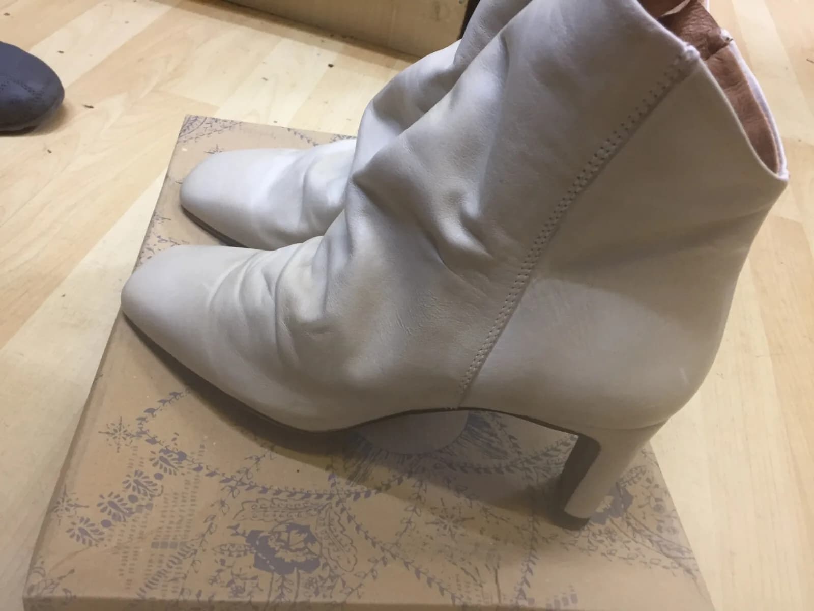 Free People Women's Leather Cybill Heel Boots EU 37 UK 4