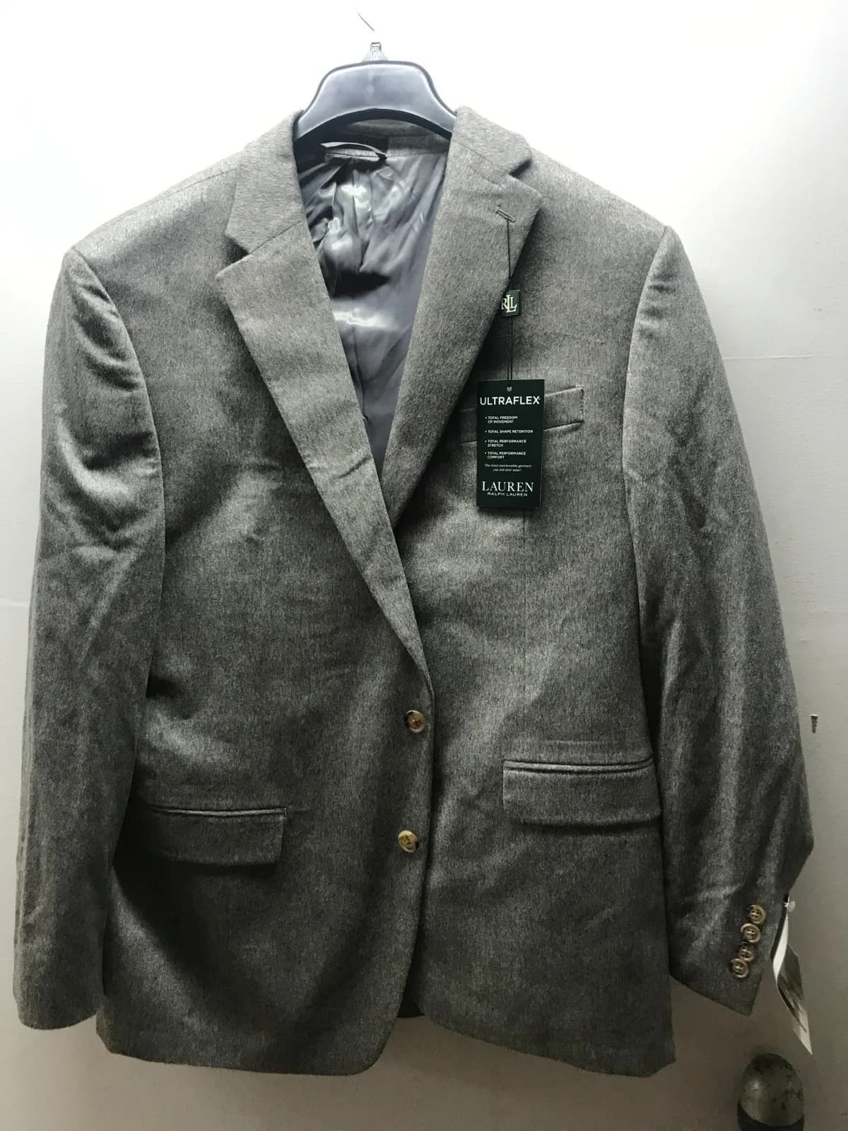 Lauren Ralph Lauren Men's Classic-Fit Ultraflex Stretch Blazer Grey 44 reg