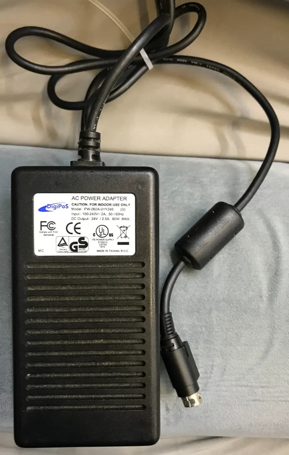 DIGIPOS 24V /2.5A POWER ADAPTER PW-060A-01Y240