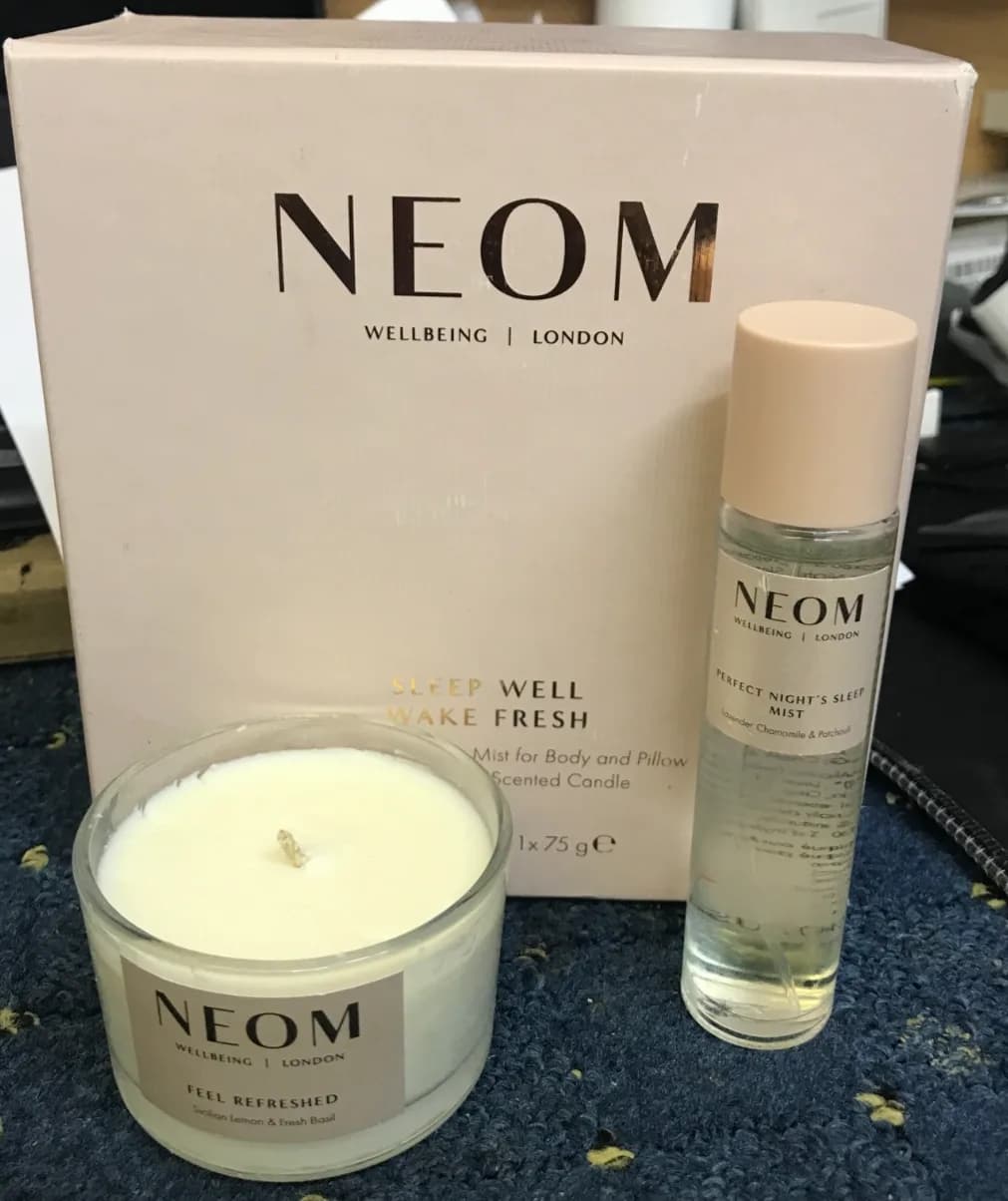 Neom Wellbeing London Perfect Night’s Sleep Scented Candle & Sleep Mist Set