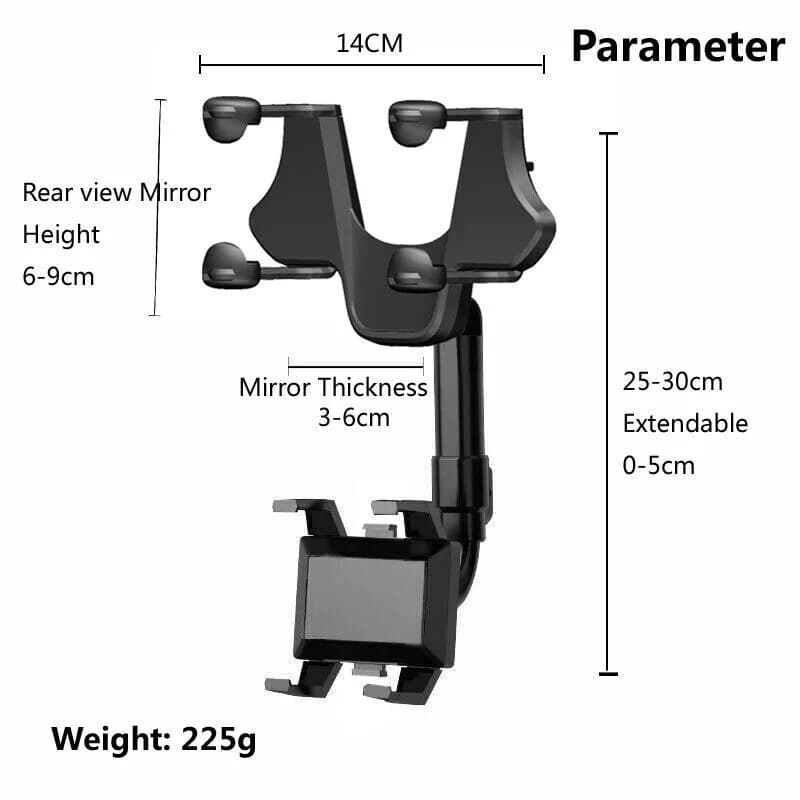 2022 Car Rear View Mirror Mount 360° Phone Holder Bracket GPS Cradle Accessories