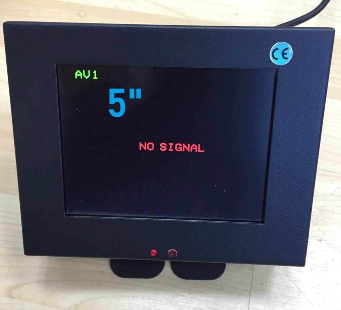 Small LED/LCD 5 INCH ″ 5" Active Matrix with Glass Front/ Metal Case CCTV
