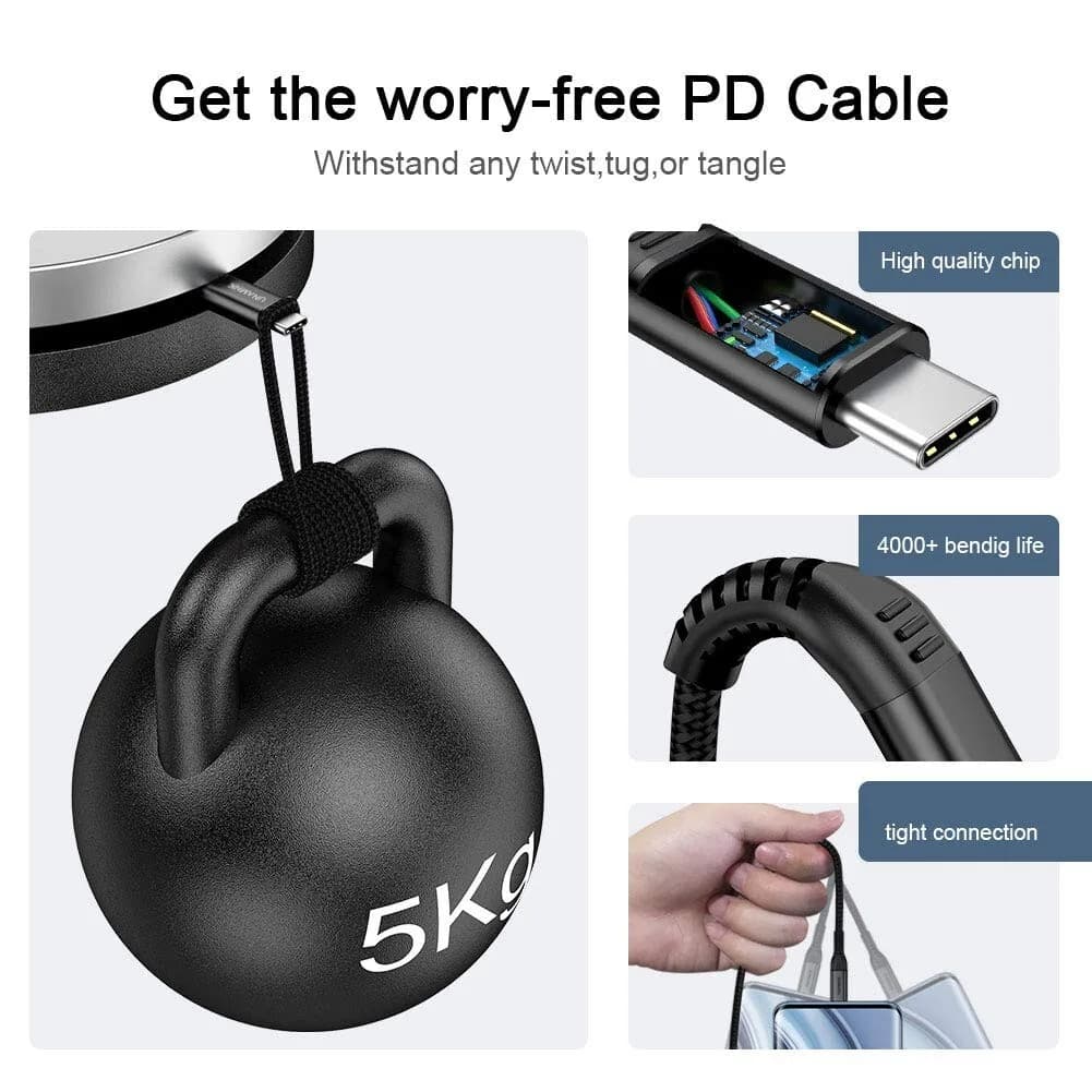 USB C TO USB C CHARGER CABLE 2M TYPE C FAST CHARGE 60W MACBOOK SAMSUNG ETC