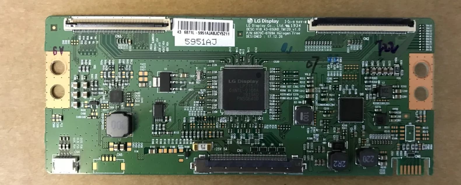 T-CON LVDS BOARD FOR PANASONIC TV TX-43GX550B