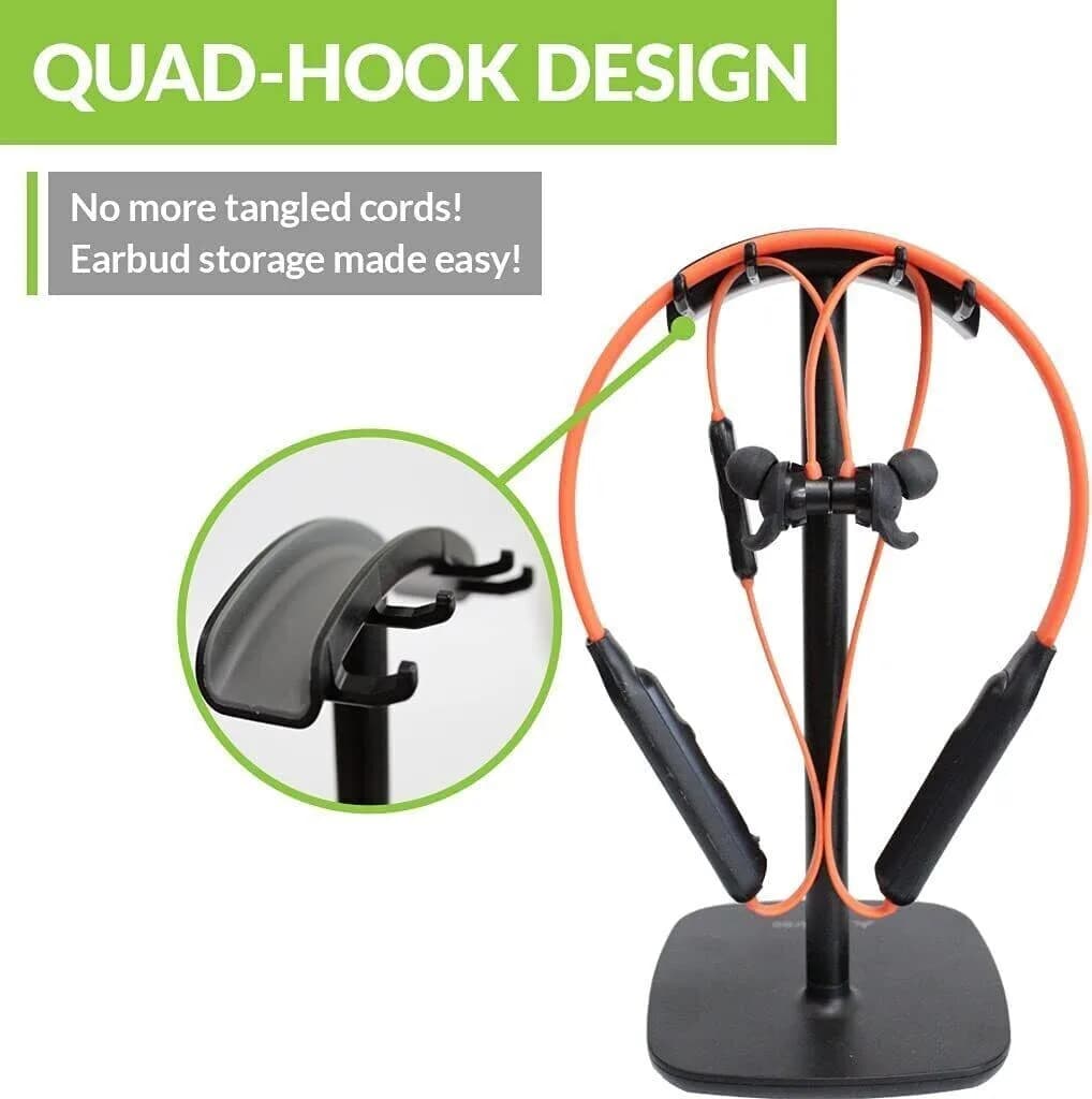 Avantree HS910 Dual Neckband Headphone & Earphone Stand Holder