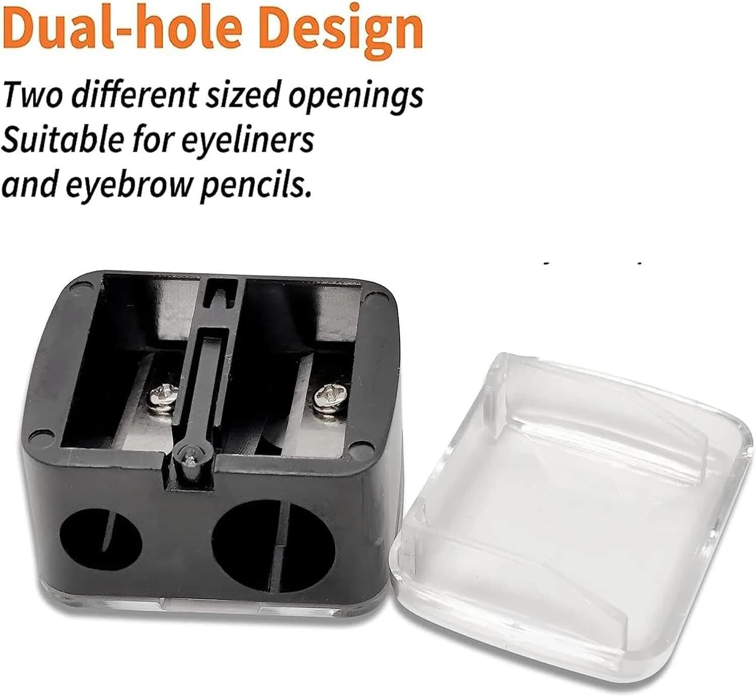 Eyeliner Sharpner Cosmetics Dual Double Pencil Eyeliner Sharpener Two Size Clear
