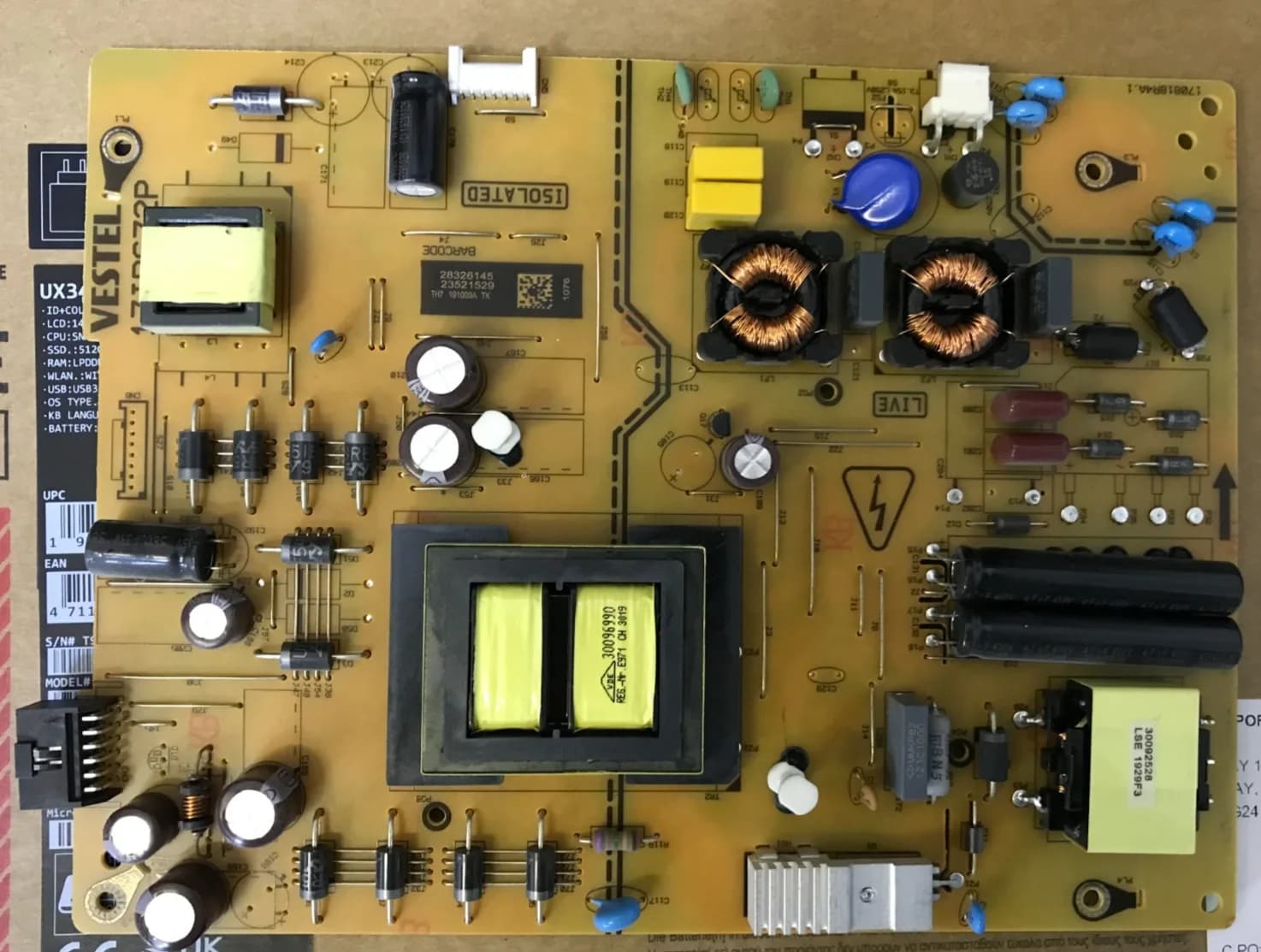 POWER PSU BOARD FOR PANASONIC TV TX-43GX550B 17IPS72P