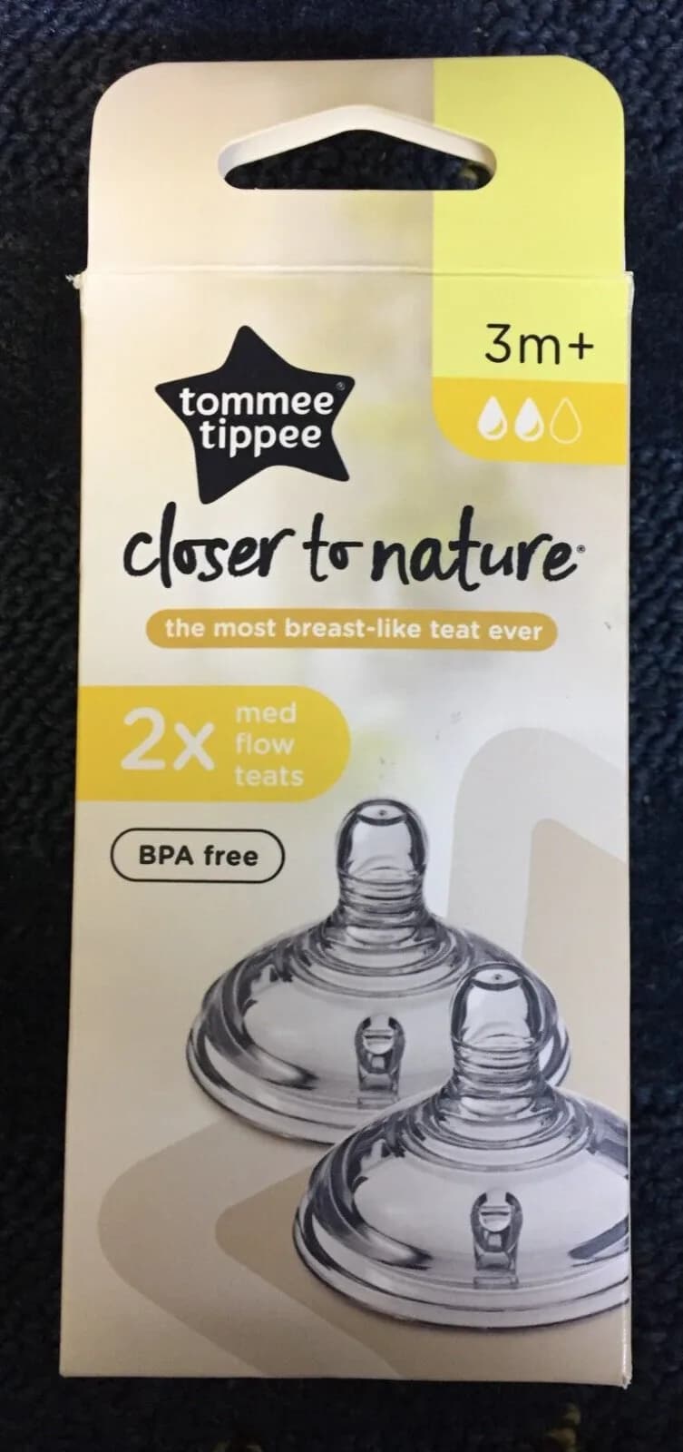 Tommee Tippee 3m+ Closer to Nature Baby Bottle Teats Bpa Free