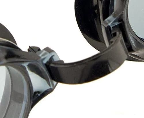 Black Swimming Goggles - Ergonomic Design with 100% U.V. Protection and Anti-Fog