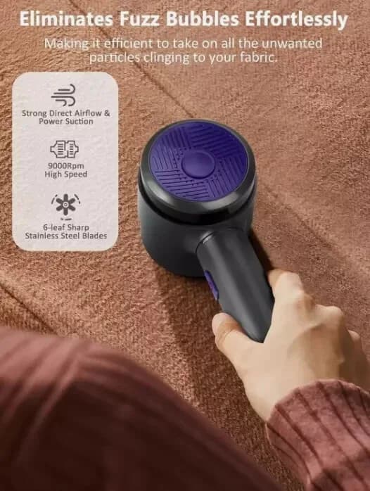 Electric Rechargeable Lint Remover Magnetic Adsorption & Powerful Suction
