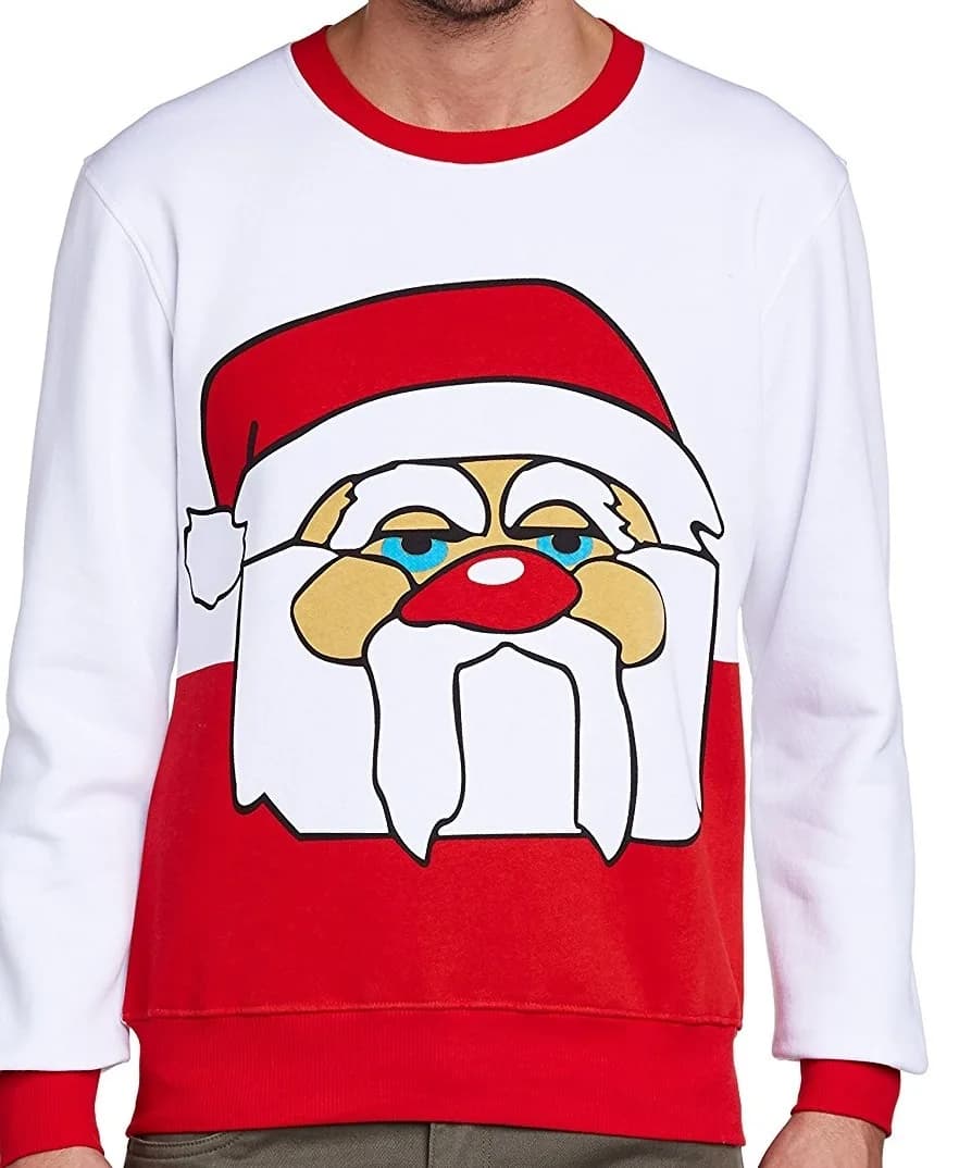 Run & Fly Unisex Serious Santa Crew Neck Long Sleeve Jumper Sweatshirt
