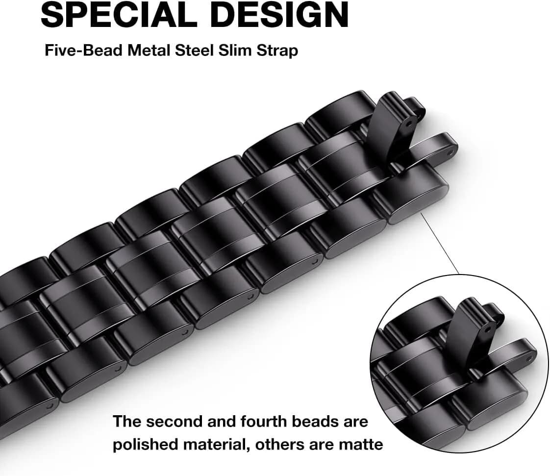 HEKAI Metal Straps Compatible with Apple Watch Strap 40mm 41mm 38mm, Slim Small