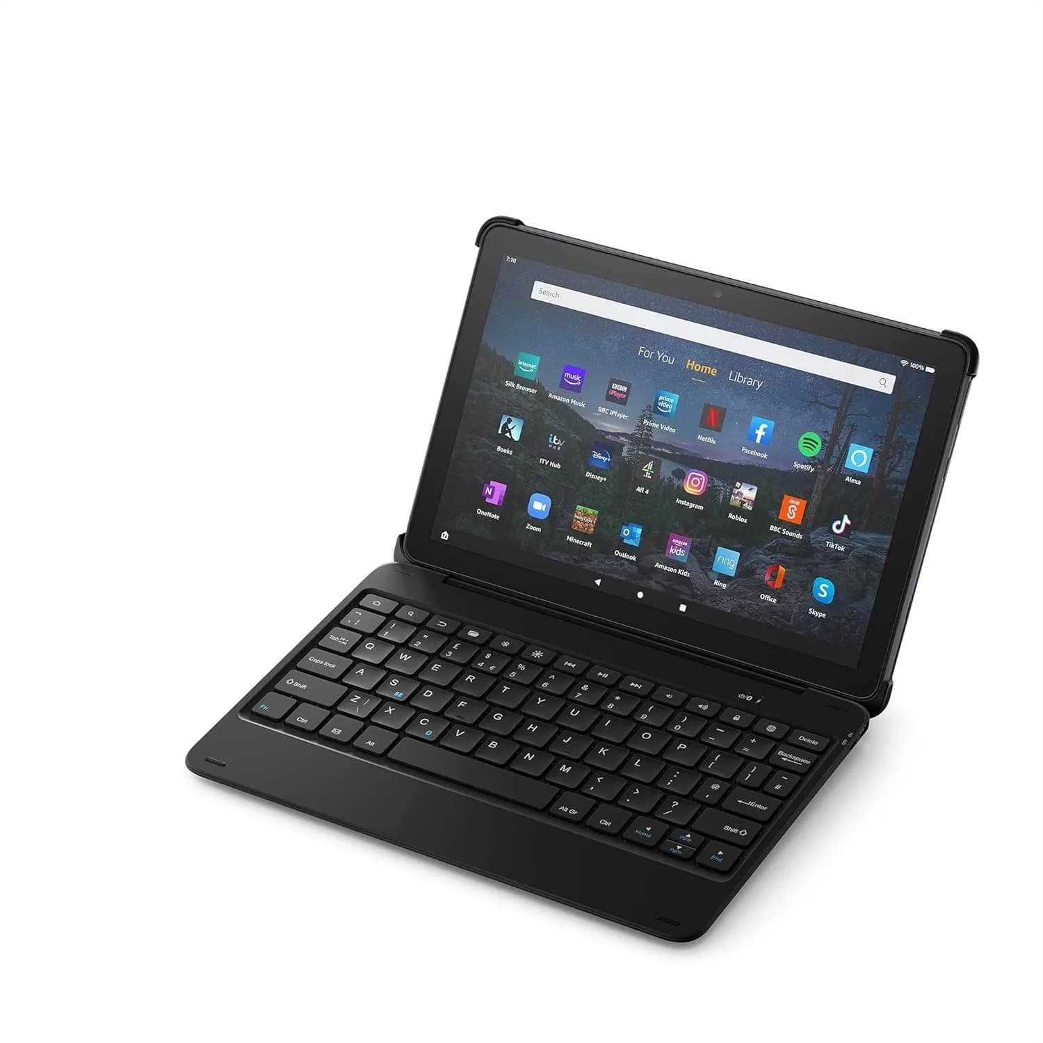 Amazon Bluetooth Keyboard with detachable case For Fire HD 10 11th gen 2021 Blac