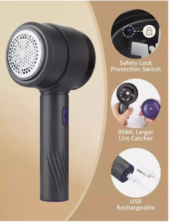 Electric Rechargeable Lint Remover Magnetic Adsorption & Powerful Suction