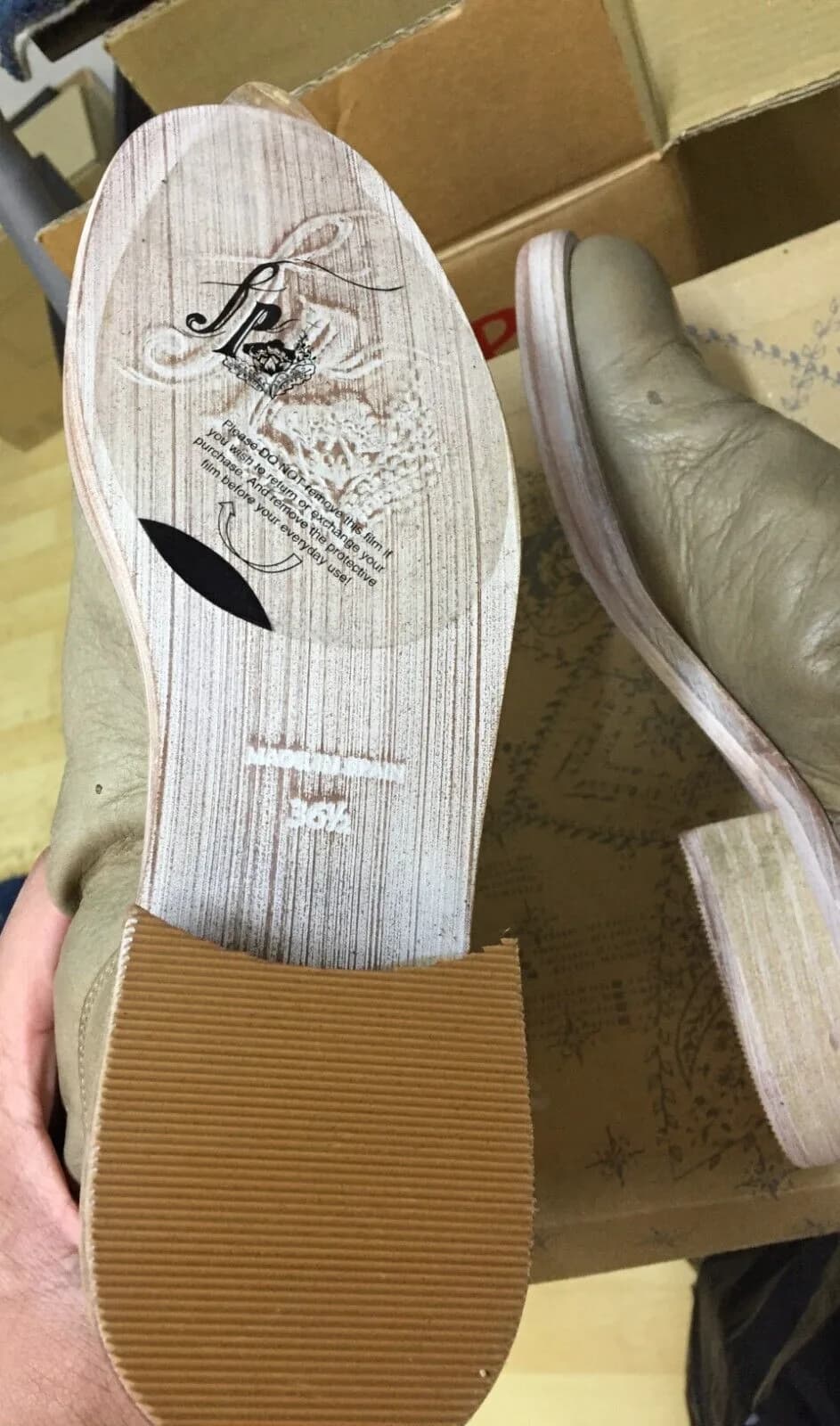 Free People Sutton Tight Slouch Boots In Taupe, Size US 6.5 / EU 36.5 uk 3.5
