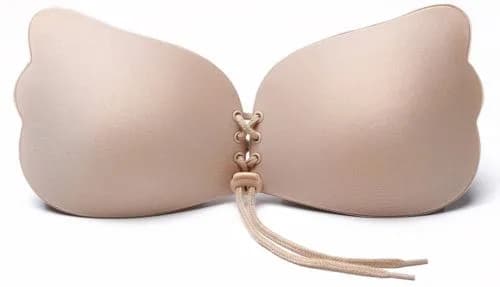 ANGOOL Women's Strapless Invisible Bra Self Adhesive Silicone Push Up Size C