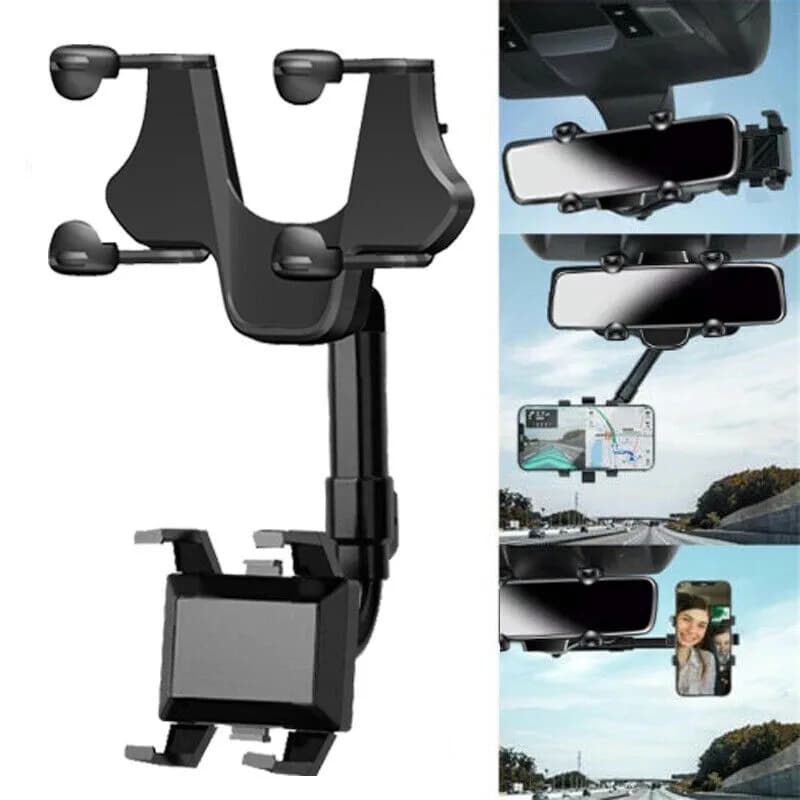 2022 Car Rear View Mirror Mount 360° Phone Holder Bracket GPS Cradle Accessories