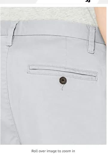 MERAKI Men's Cotton Regular Fit Chino Trousers Size W40 L32