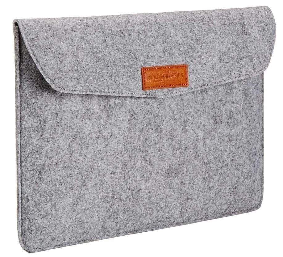 Laptop Sleeve Carry Case Cover Amazon Basics 13" Felt Laptop Sleeve - grey