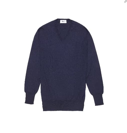 Chess London Men's Malden Navy 100% Cashmere Jumper Cardigan