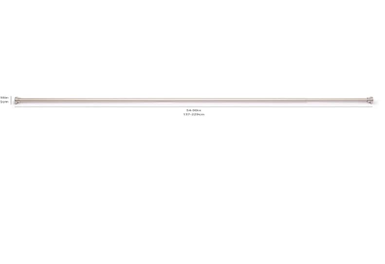 Amazon Basics Adjustable Indoor/Outdoor Tension Curtain Rod 91.4 to 137cm Nickel