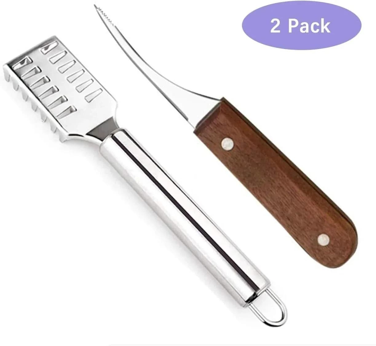 1 Piece Fish Scale Remover Brush & 1 Piece Shrimp Cutlery Kitchen