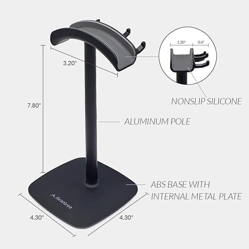 Avantree HS910 Dual Neckband Headphone & Earphone Stand Holder