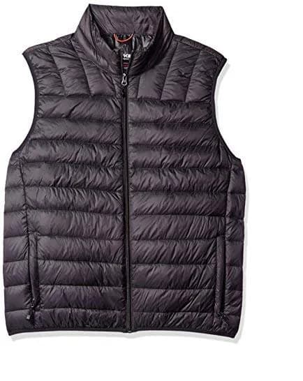 Hawke & Co Men's Lightweight Down Packable Puffer Vest Dark Grey Sleeveless