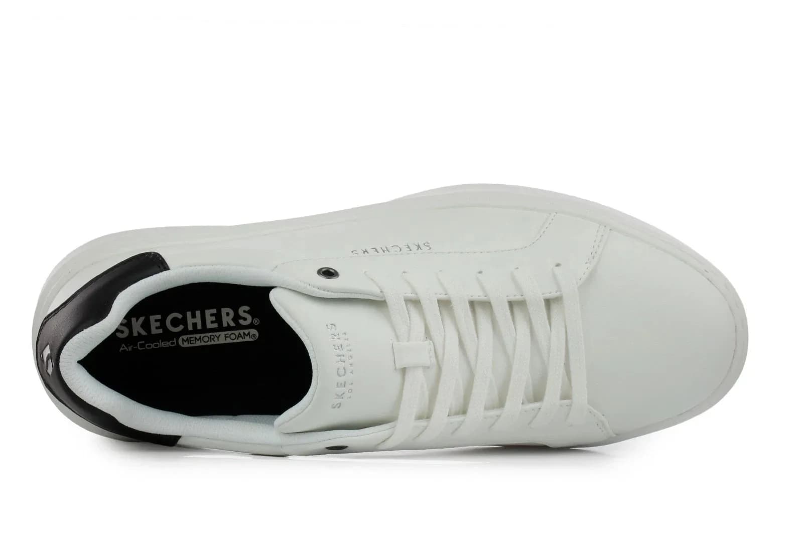 Skechers Court Break Suit Sneaker Mens UK 9 EU 43 White Memory Foam Trainers