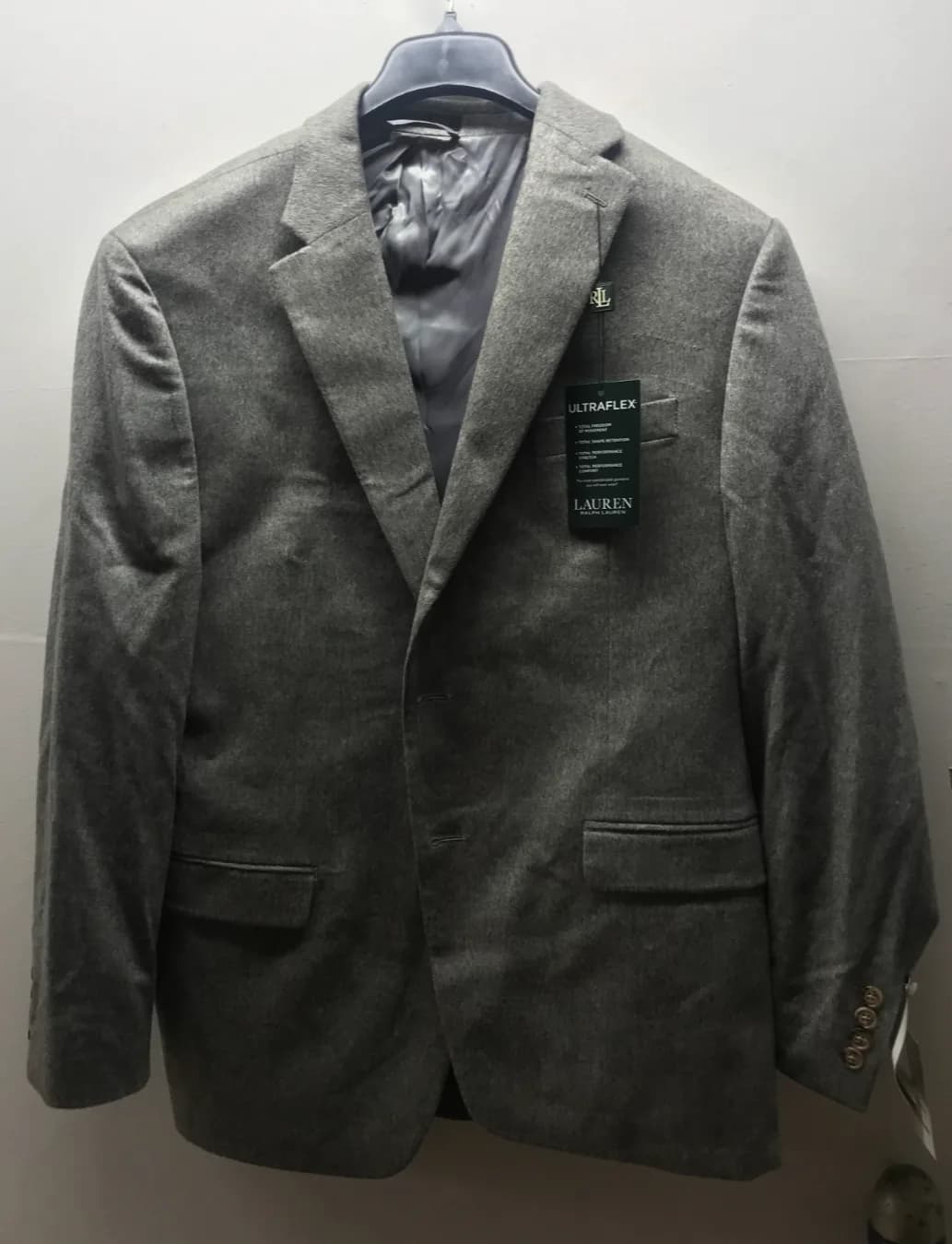 Lauren Ralph Lauren Men's Classic-Fit Ultraflex Stretch Blazer Grey 44 reg