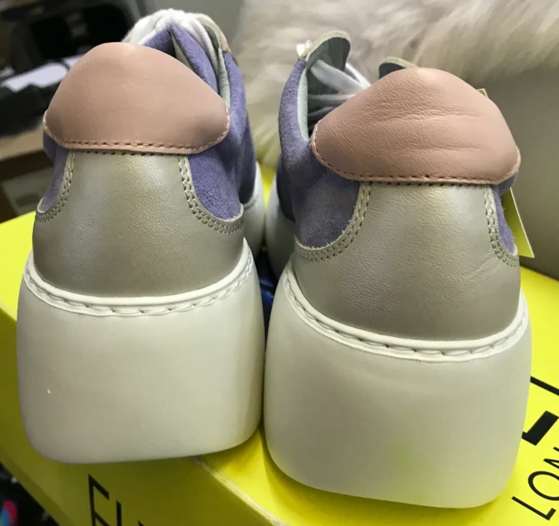 Women's Fly London DUFY671FLY Sneakers Shoe Pink,Purple Silver Size uk 6
