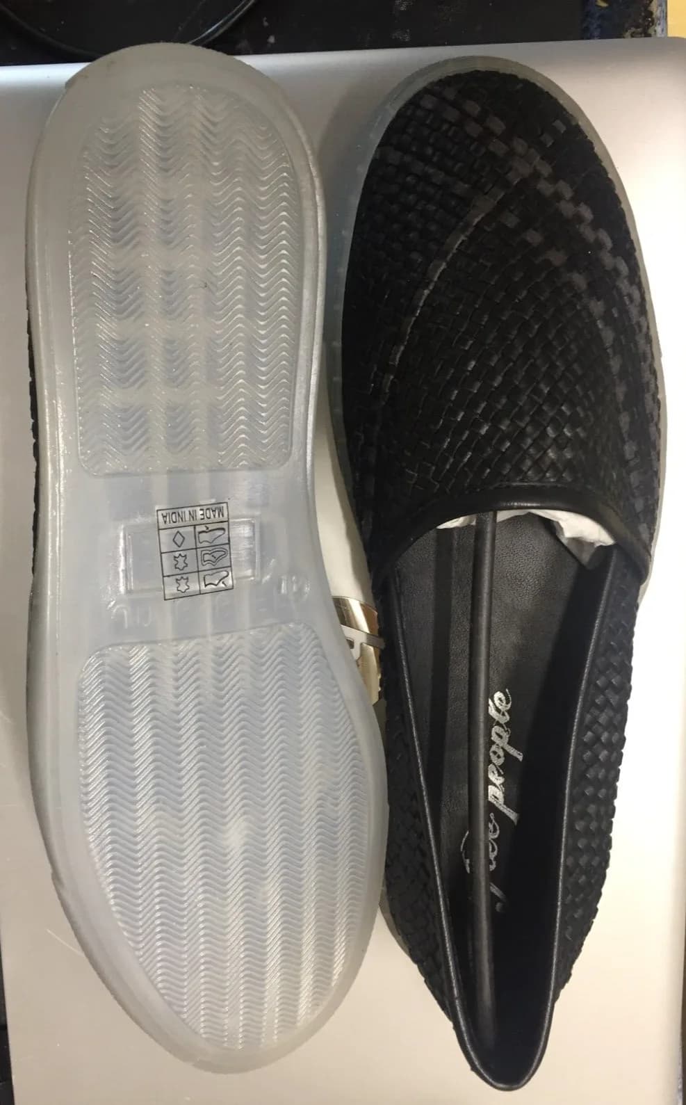 Free People Women's Santorini Slip-On Sneaker Black Combo Shoes Size eur 41