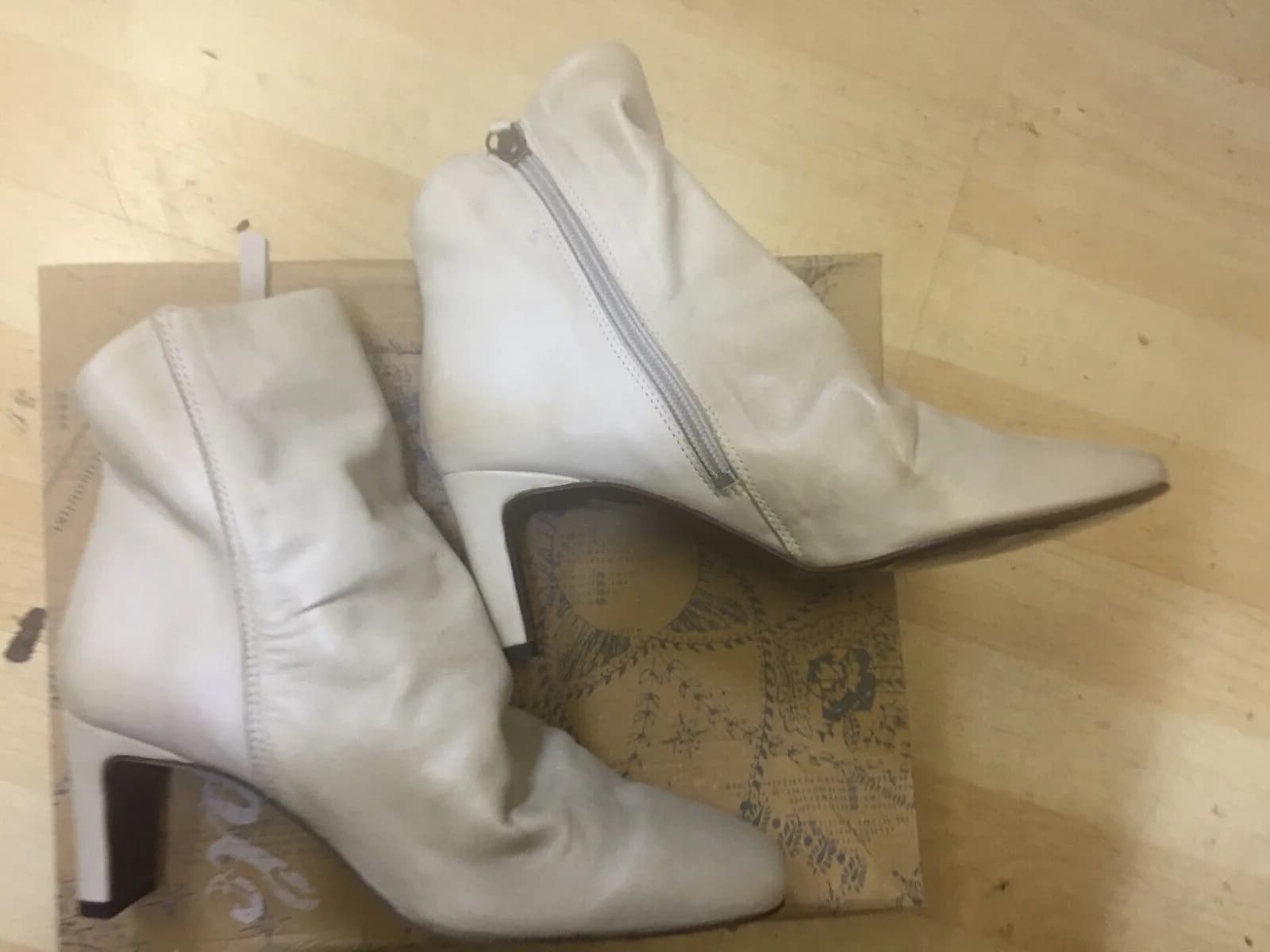 Free People Women's Leather Cybill Heel Boots EU 37 UK 4