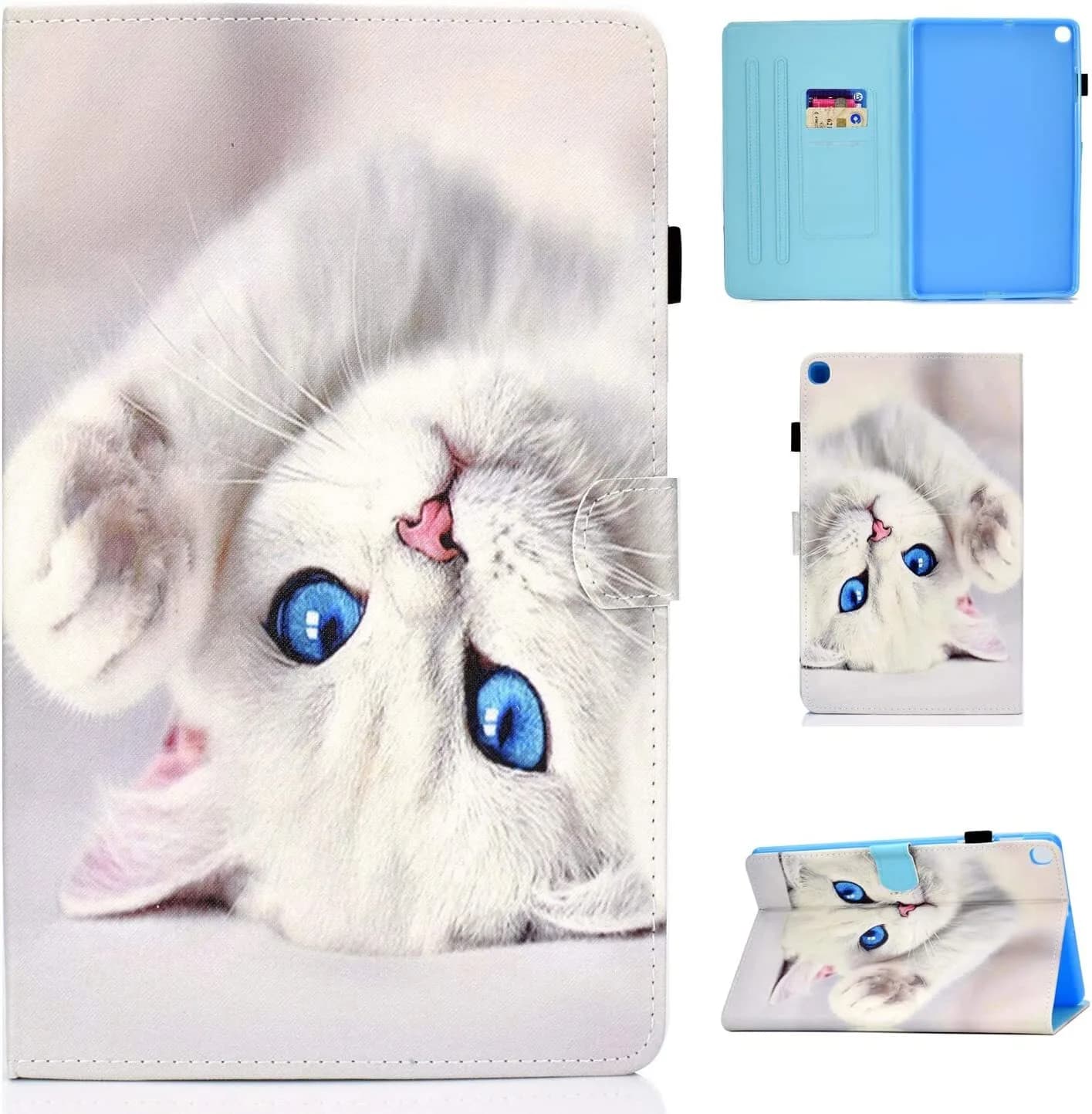 Cat Design flip Book Cover for Samsung Galaxy Tab A7 10.4" 2020 SM-T500 T505