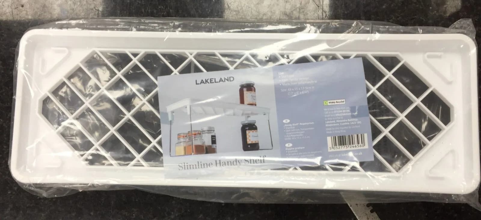 LAKELAND SLIMLINE HANDY SHELF KITCHEN JARS ETC