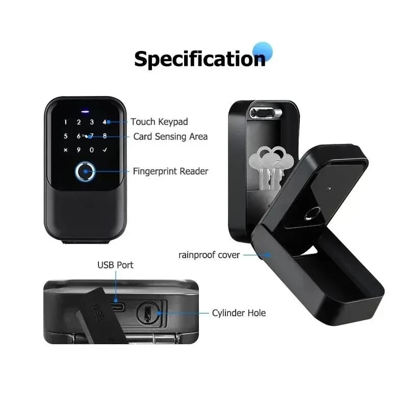 TTlock Smartkey Lock Box Wireless Electronic Key Safe with Digital Code App Cont