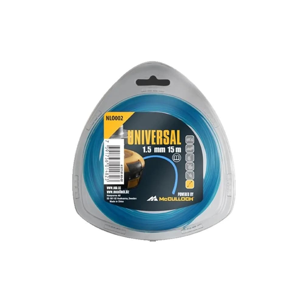 UNIVERSAL NLO002 Classic Trimmer Line For All Line Grass Trimmers, 1.5 mm x 15 m